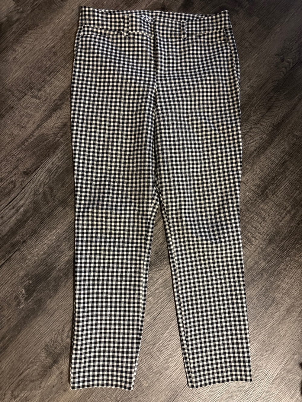 old navy secret smooth pockets pixie skinny high rise pant - gingham print